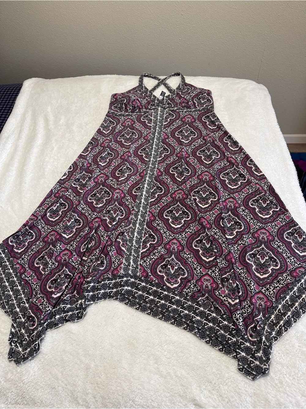 INC International Concepts Pink Black White Paisley Sleeveless Top